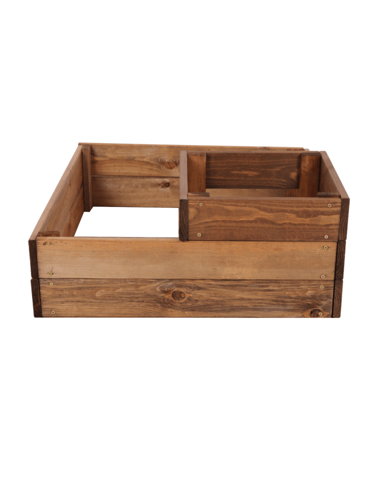 Uprawowe skrzynie ogrodowe- Warzywniaki- skrzynia do uprawy - Drewniana skrzynia narożna donica na warzywa warzywniak 27x60x60 GRATIS ECO - product b2b.wamar.biz 4