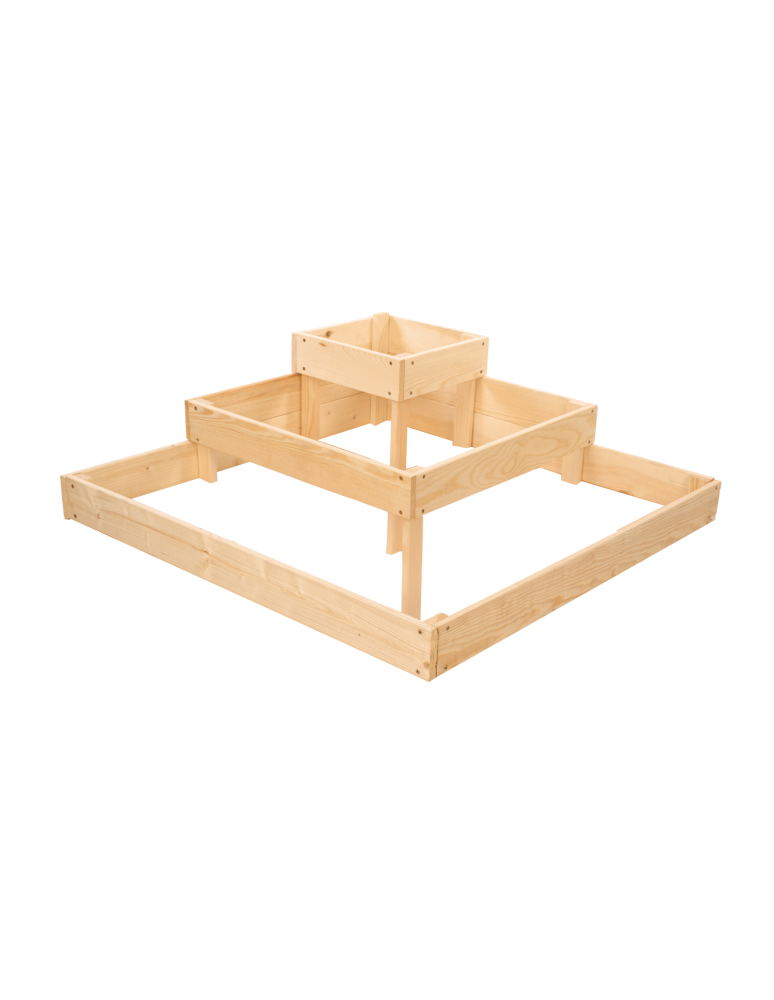 Uprawowe skrzynie ogrodowe- Warzywniaki- skrzynia do uprawy - Drewniana skrzynia narożna donica na warzywa warzywniak inspekt 27x90x90 - product b2b.wamar.biz 3