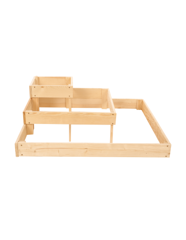 Uprawowe skrzynie ogrodowe- Warzywniaki- skrzynia do uprawy - Drewniana skrzynia narożna donica na warzywa warzywniak inspekt 27x90x90 - product 5