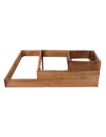 Uprawowe skrzynie ogrodowe- Warzywniaki- skrzynia do uprawy - Drewniana skrzynia narożna donica na warzywa warzywniak inspekt 27x90x90 - product 4