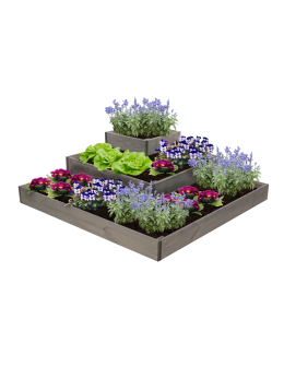 Drewniana skrzynia narożna donica na warzywa warzywniak inspekt 27x90x90 - product 2