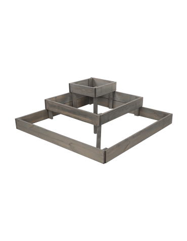 Uprawowe skrzynie ogrodowe- Warzywniaki- skrzynia do uprawy - Drewniana skrzynia narożna donica na warzywa warzywniak inspekt 27x90x90 - product 3