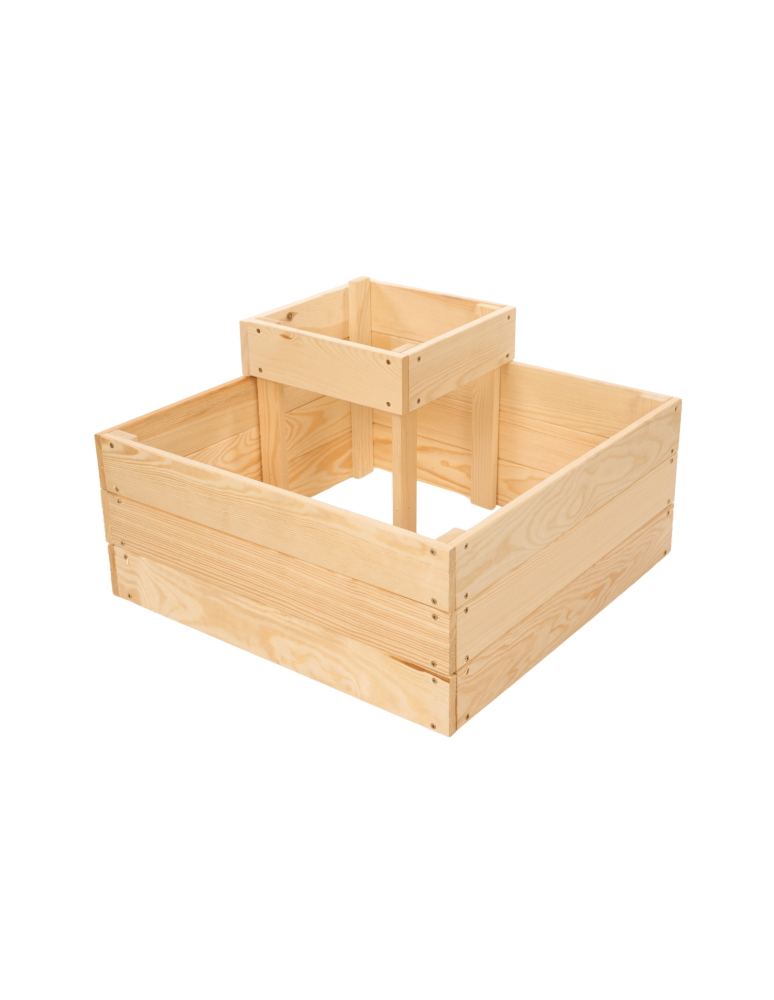 Uprawowe skrzynie ogrodowe- Warzywniaki- skrzynia do uprawy - Narożna skrzynia na warzywa drewniany warzywniak ogród inspekt 36x60x60 EKO - product b2b.wamar.biz 3