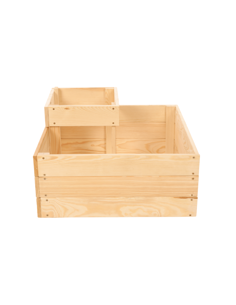 Uprawowe skrzynie ogrodowe- Warzywniaki- skrzynia do uprawy - Narożna skrzynia na warzywa drewniany warzywniak ogród inspekt 36x60x60 EKO - product b2b.wamar.biz 5