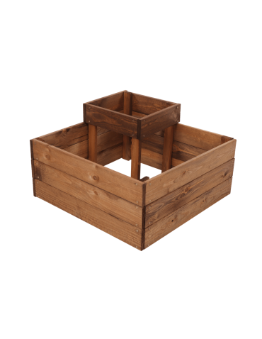 Uprawowe skrzynie ogrodowe- Warzywniaki- skrzynia do uprawy - Narożna skrzynia na warzywa drewniany warzywniak ogród inspekt 36x60x60 EKO - produkt 3