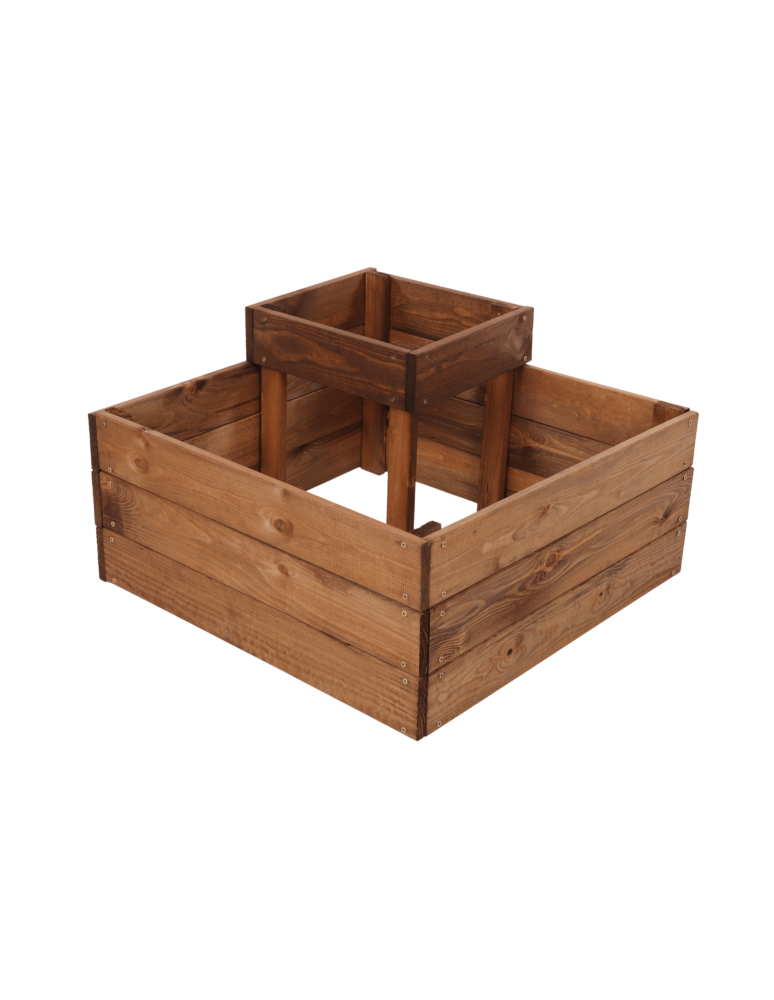 Uprawowe skrzynie ogrodowe- Warzywniaki- skrzynia do uprawy - Narożna skrzynia na warzywa drewniany warzywniak ogród inspekt 36x60x60 EKO - produkt b2b.wamar.biz 3