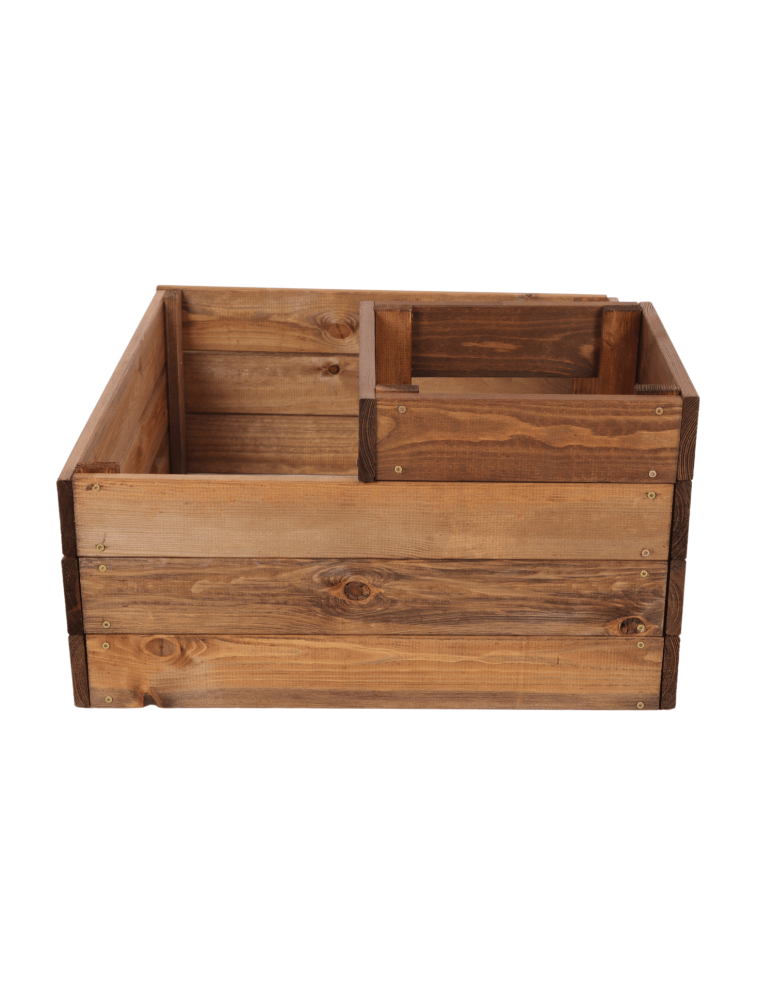 Uprawowe skrzynie ogrodowe- Warzywniaki- skrzynia do uprawy - Narożna skrzynia na warzywa drewniany warzywniak ogród inspekt 36x60x60 EKO - produkt b2b.wamar.biz 4