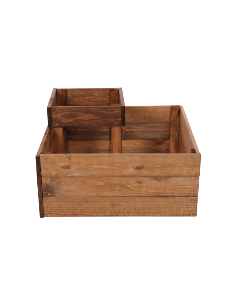 Uprawowe skrzynie ogrodowe- Warzywniaki- skrzynia do uprawy - Narożna skrzynia na warzywa drewniany warzywniak ogród inspekt 36x60x60 EKO - produkt b2b.wamar.biz 5