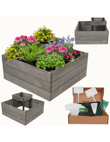 Narożna skrzynia na warzywa drewniany warzywniak ogród inspekt 36x60x60 EKO