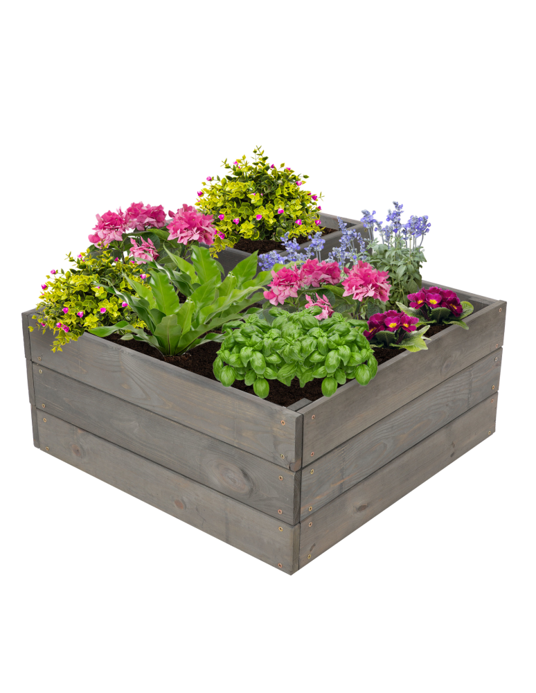 Uprawowe skrzynie ogrodowe- Warzywniaki- skrzynia do uprawy - Narożna skrzynia na warzywa drewniany warzywniak ogród inspekt 36x60x60 EKO - produkt b2b.wamar.biz 2