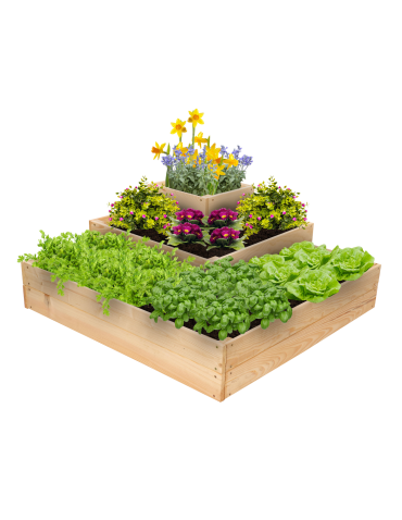 Narożna skrzynia podwyższana na warzywa drewniany warzywniak 36x90x90 EKO - product 2