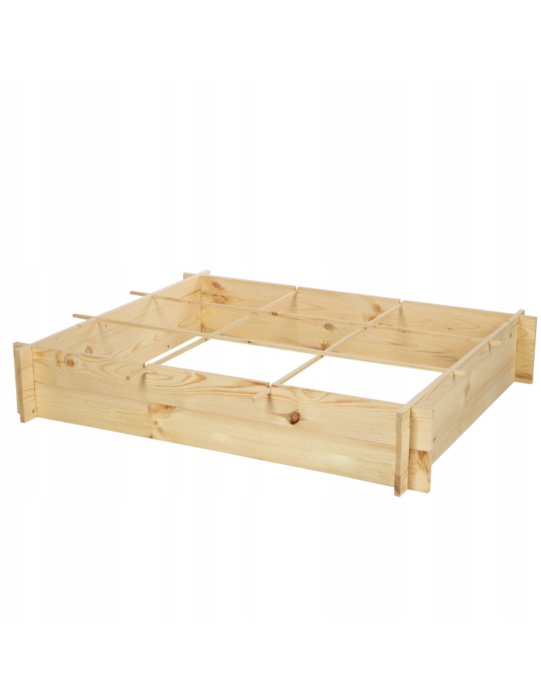 Uprawowe skrzynie ogrodowe- Warzywniaki- skrzynia do uprawy - Podwyższona grządka skrzynia na warzywa drewniana donica zioła120x100cm ECO - product b2b.wamar.biz 3