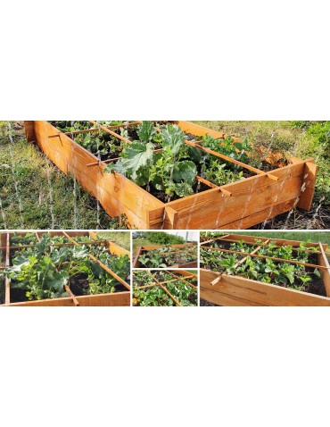 Uprawowe skrzynie ogrodowe- Warzywniaki- skrzynia do uprawy - Podwyższona grządka skrzynia na warzywa drewniana donica zioła120x100cm ECO - product 6