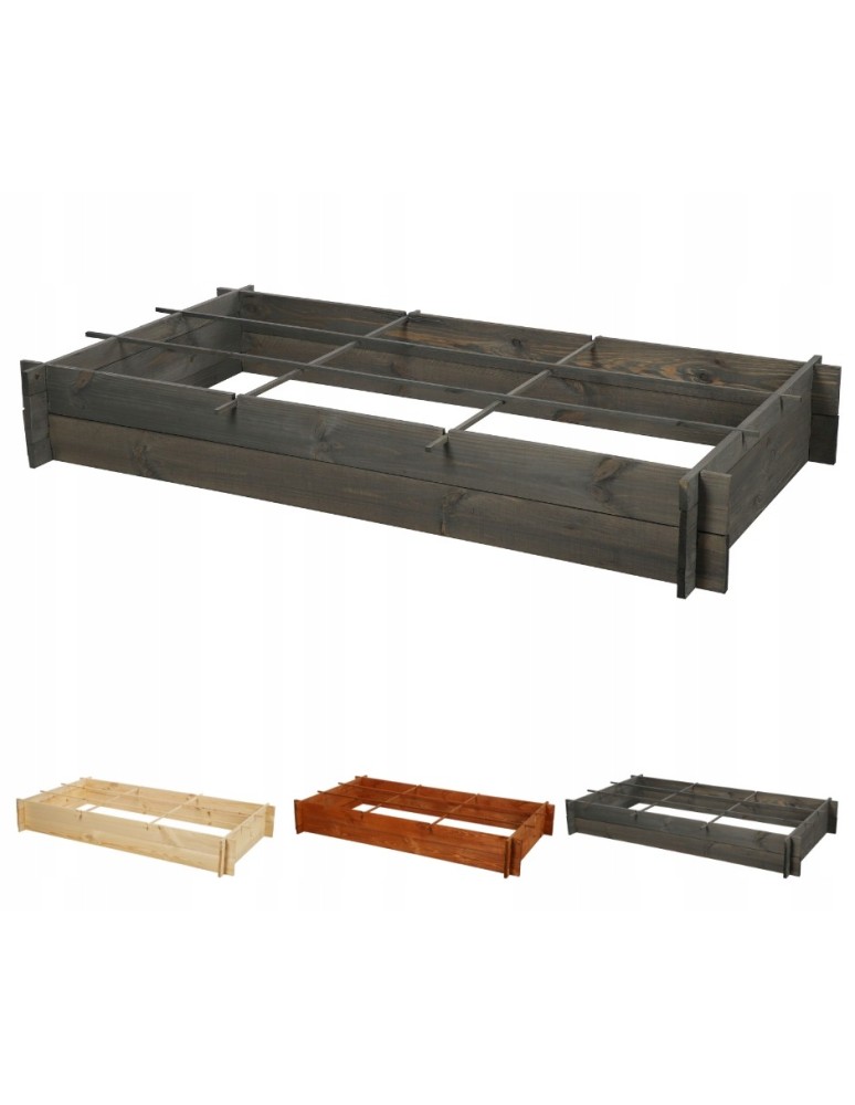 Uprawowe skrzynie ogrodowe- Warzywniaki- skrzynia do uprawy - Podwyższona grządka skrzynia na warzywa drewniana donica zioła 150x80cm EKO - product b2b.wamar.biz 1