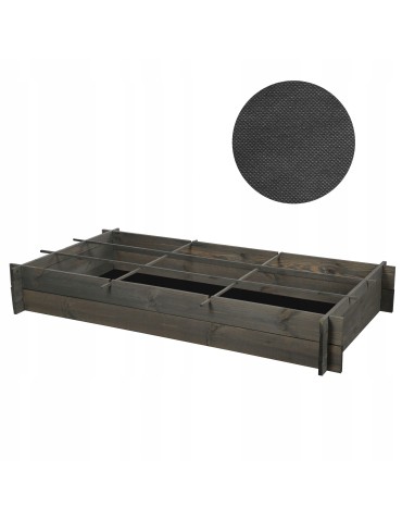 Uprawowe skrzynie ogrodowe- Warzywniaki- skrzynia do uprawy - Podwyższona grządka skrzynia na warzywa drewniana donica zioła 150x80cm EKO - product 3
