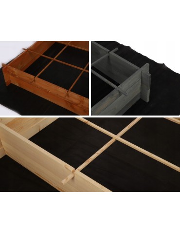 Uprawowe skrzynie ogrodowe- Warzywniaki- skrzynia do uprawy - Podwyższona grządka skrzynia na warzywa drewniana donica zioła 150x80cm EKO - product 4