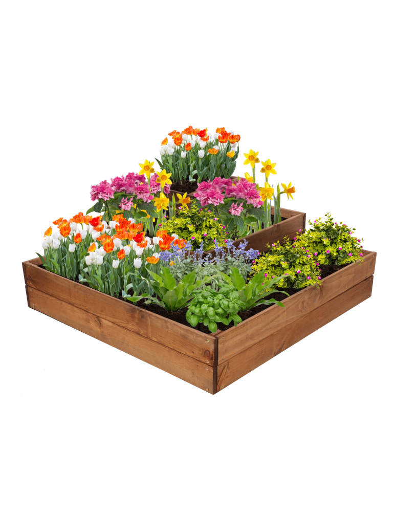 Uprawowe skrzynie ogrodowe- Warzywniaki- skrzynia do uprawy - Narożna skrzynia podwyższana na warzywa drewniany warzywniak 36x90x90 EKO - product b2b.wamar.biz 2