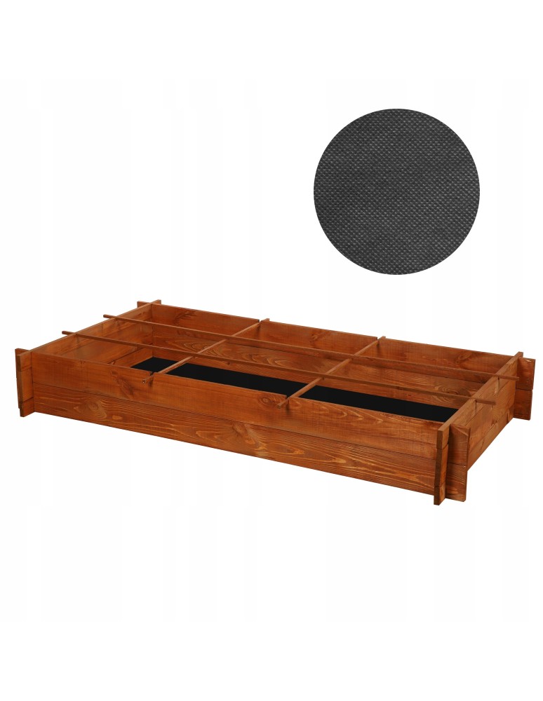 Uprawowe skrzynie ogrodowe- Warzywniaki- skrzynia do uprawy - Podwyższona grządka skrzynia na warzywa drewniana donica zioła 150x80cm EKO - product b2b.wamar.biz 3