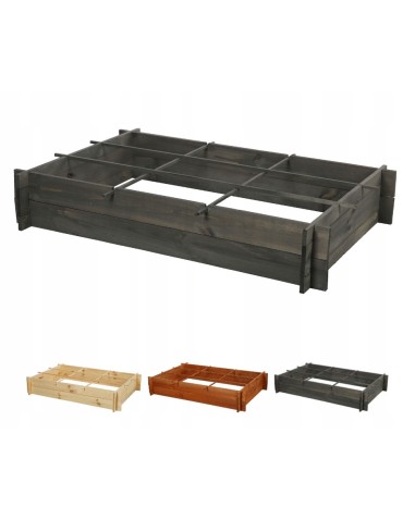 Podwyższona grządka skrzynia na warzywa drewniana donica zioła 120x80cm EKO