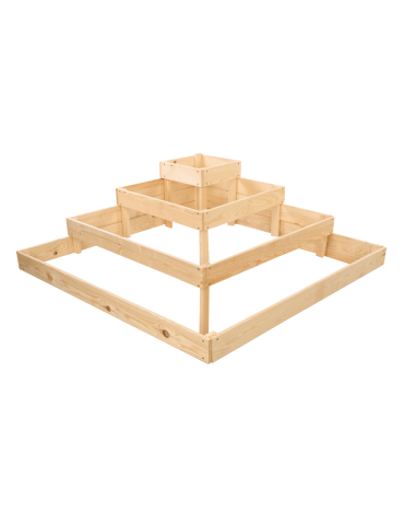 Drewniana skrzynia narożna donica na warzywa warzywniak inspekt 36x120x120 - product 2