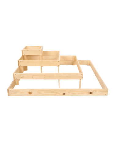 Uprawowe skrzynie ogrodowe- Warzywniaki- skrzynia do uprawy - Drewniana skrzynia narożna donica na warzywa warzywniak inspekt 36x120x120 - product 4