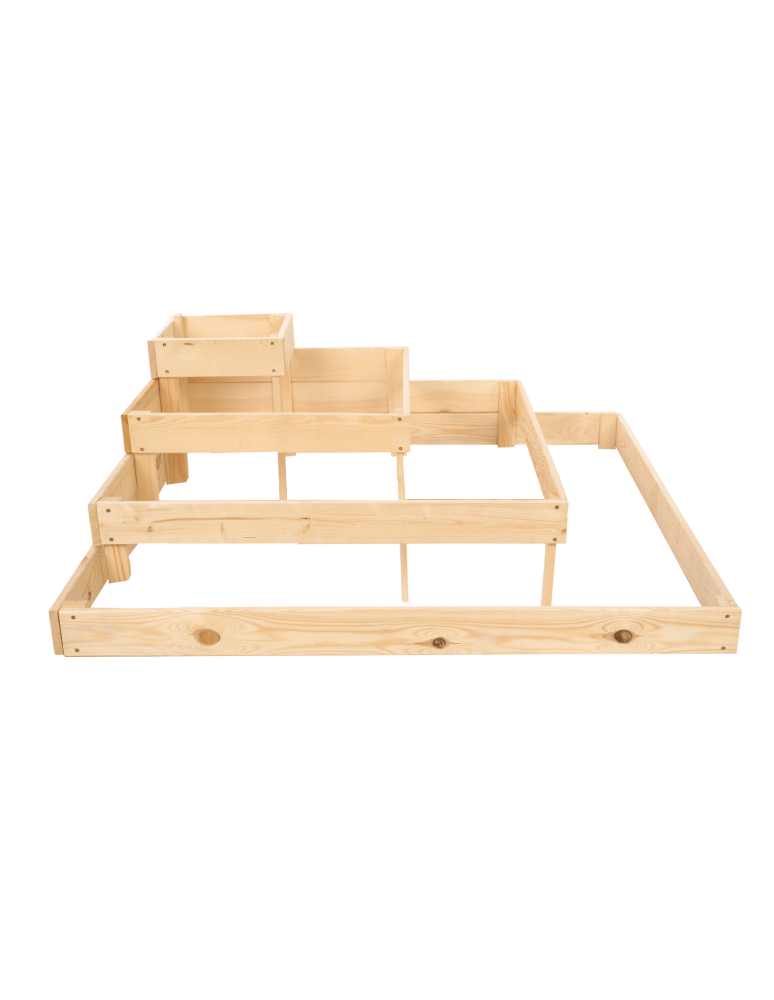 Uprawowe skrzynie ogrodowe- Warzywniaki- skrzynia do uprawy - Drewniana skrzynia narożna donica na warzywa warzywniak inspekt 36x120x120 - product b2b.wamar.biz 4