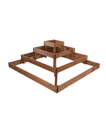 Drewniana skrzynia narożna donica na warzywa warzywniak inspekt 36x120x120 - product 2