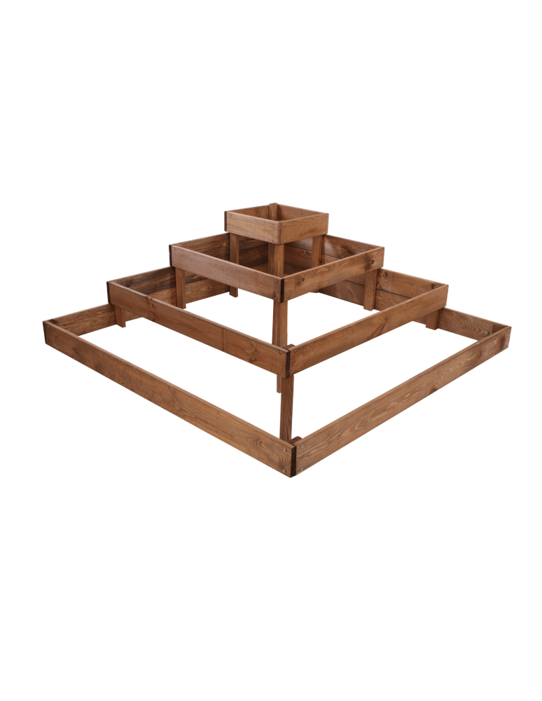 Uprawowe skrzynie ogrodowe- Warzywniaki- skrzynia do uprawy - Drewniana skrzynia narożna donica na warzywa warzywniak inspekt 36x120x120 - product b2b.wamar.biz 2