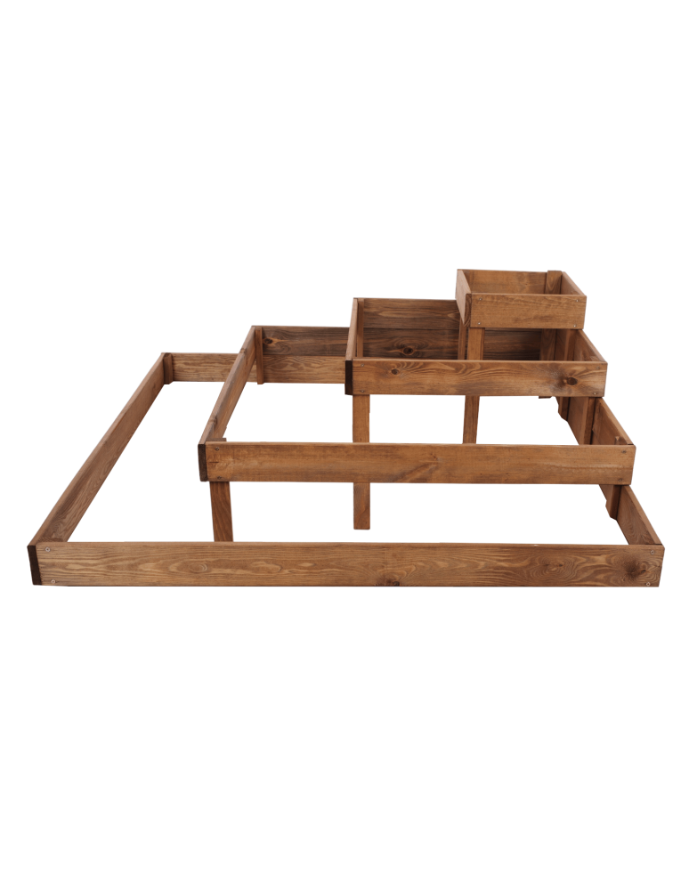 Uprawowe skrzynie ogrodowe- Warzywniaki- skrzynia do uprawy - Drewniana skrzynia narożna donica na warzywa warzywniak inspekt 36x120x120 - product b2b.wamar.biz 4