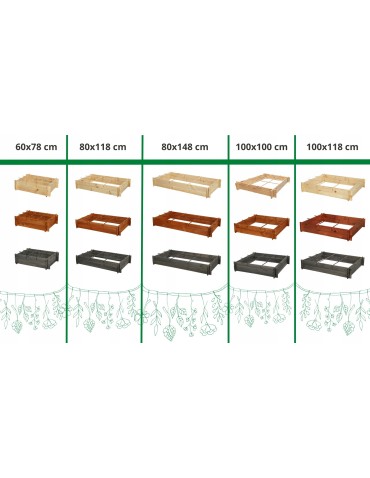 Uprawowe skrzynie ogrodowe- Warzywniaki- skrzynia do uprawy - Podwyższona grządka skrzynia na warzywa drewniana donica zioła 120x80cm EKO - product 5