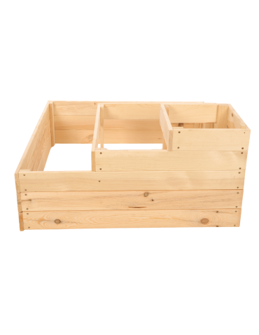 Uprawowe skrzynie ogrodowe- Warzywniaki- skrzynia do uprawy - Piętrowa skrzynia na warzywa narożna drewniany warzywnik 45x90x90 GRATISY - product 4
