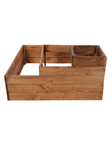 Uprawowe skrzynie ogrodowe- Warzywniaki- skrzynia do uprawy - Piętrowa skrzynia na warzywa narożna drewniany warzywnik 45x90x90 GRATISY - produkt 4