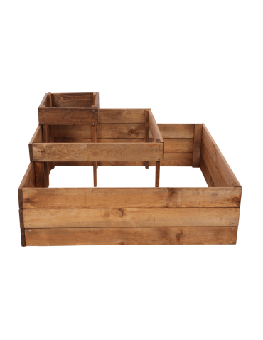 Uprawowe skrzynie ogrodowe- Warzywniaki- skrzynia do uprawy - Piętrowa skrzynia na warzywa narożna drewniany warzywnik 45x90x90 GRATISY - produkt 5