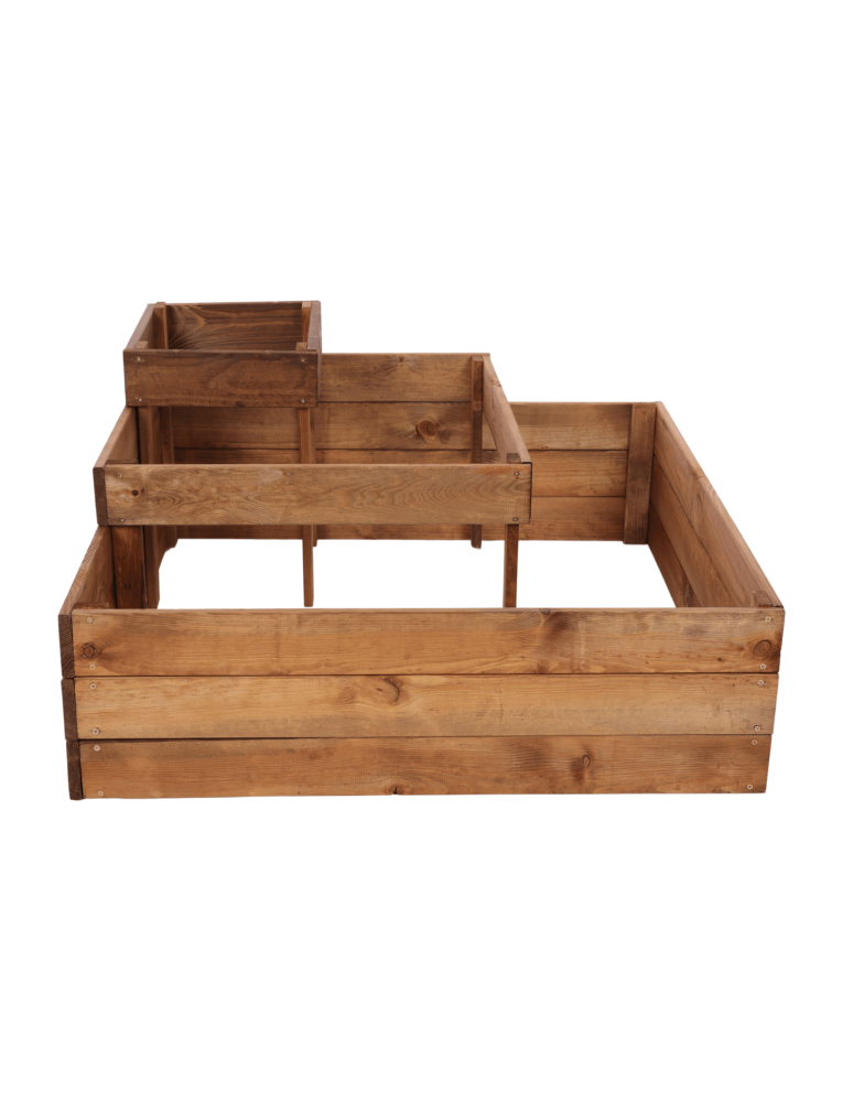 Uprawowe skrzynie ogrodowe- Warzywniaki- skrzynia do uprawy - Piętrowa skrzynia na warzywa narożna drewniany warzywnik 45x90x90 GRATISY - produkt b2b.wamar.biz 5