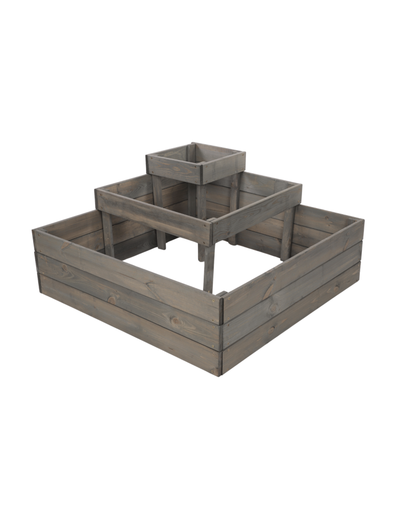 Uprawowe skrzynie ogrodowe- Warzywniaki- skrzynia do uprawy - Piętrowa skrzynia na warzywa narożna drewniany warzywnik 45x90x90 GRATISY - product b2b.wamar.biz 3