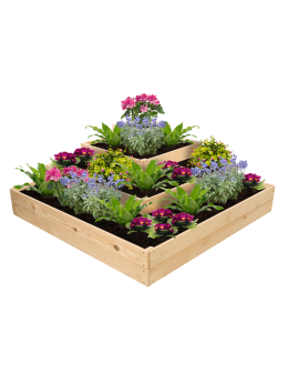 Drewniana skrzynia narożna donica na warzywa warzywniak inspekt 45x120x120 - product 2