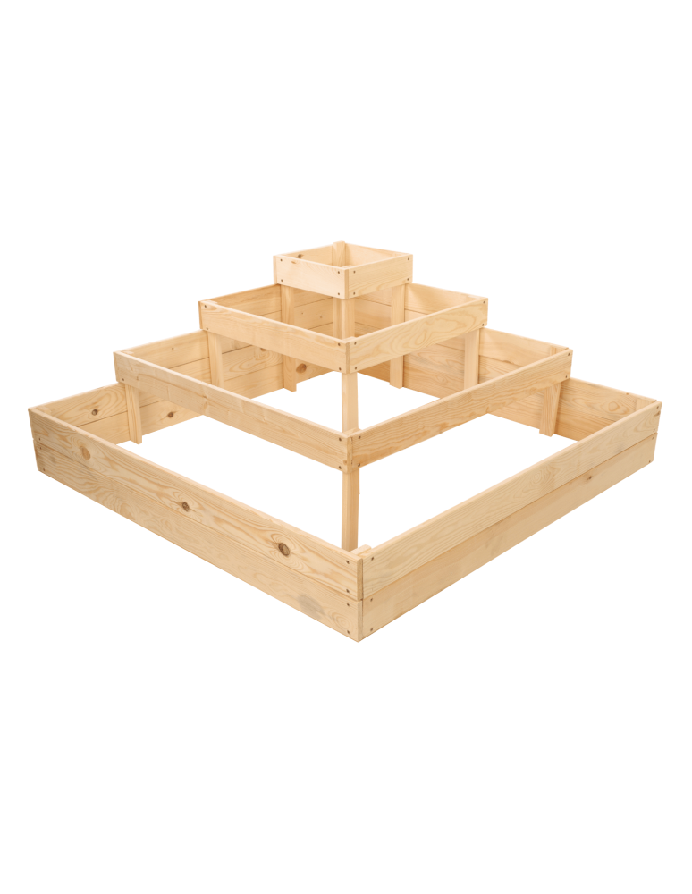 Uprawowe skrzynie ogrodowe- Warzywniaki- skrzynia do uprawy - Drewniana skrzynia narożna donica na warzywa warzywniak inspekt 45x120x120 - product b2b.wamar.biz 3