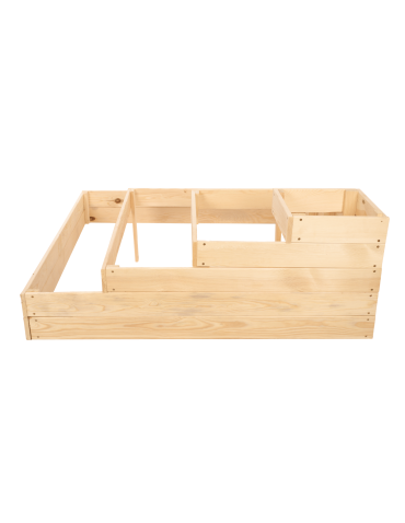 Uprawowe skrzynie ogrodowe- Warzywniaki- skrzynia do uprawy - Drewniana skrzynia narożna donica na warzywa warzywniak inspekt 45x120x120 - product 4