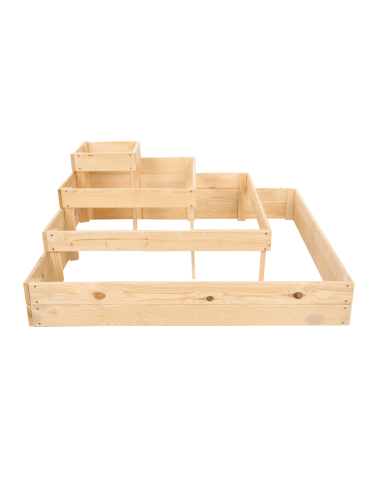 Uprawowe skrzynie ogrodowe- Warzywniaki- skrzynia do uprawy - Drewniana skrzynia narożna donica na warzywa warzywniak inspekt 45x120x120 - product 5