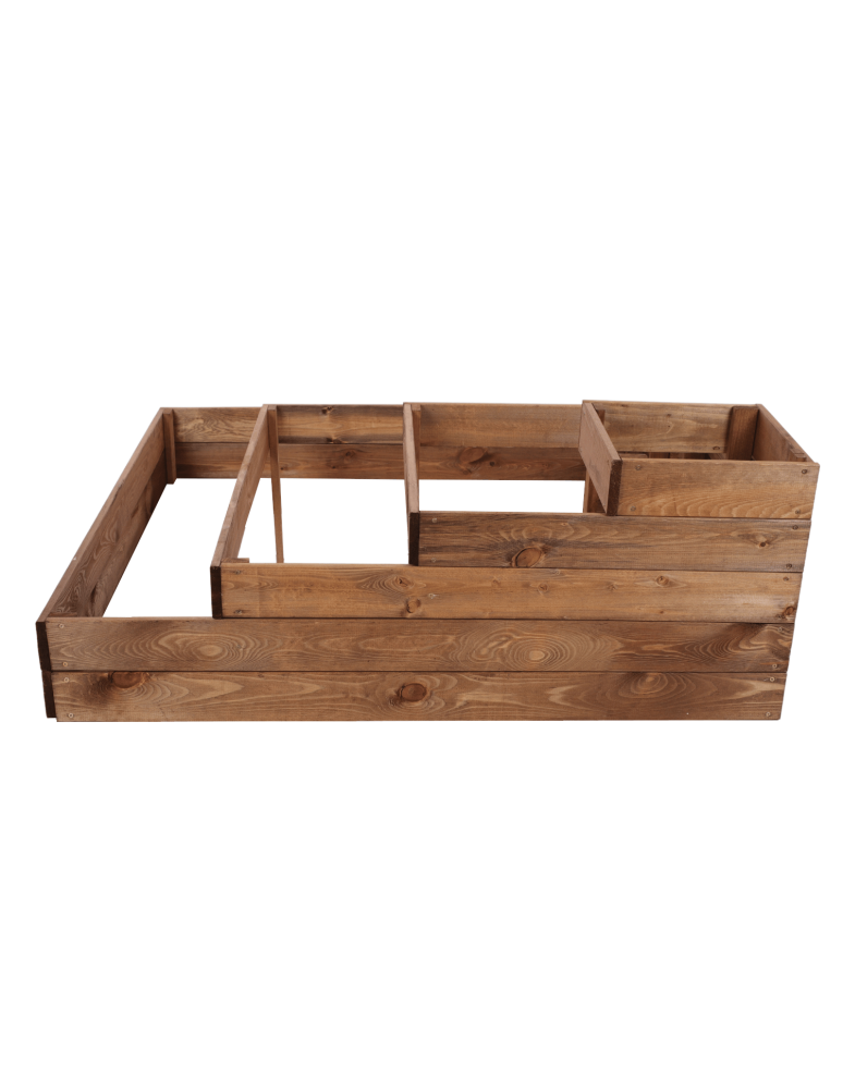 Uprawowe skrzynie ogrodowe- Warzywniaki- skrzynia do uprawy - Drewniana skrzynia narożna donica na warzywa warzywniak inspekt 45x120x120 - product b2b.wamar.biz 4