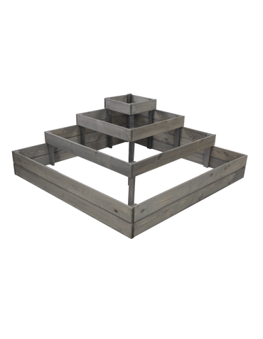 Uprawowe skrzynie ogrodowe- Warzywniaki- skrzynia do uprawy - Drewniana skrzynia narożna donica na warzywa warzywniak inspekt 45x120x120 - product 3