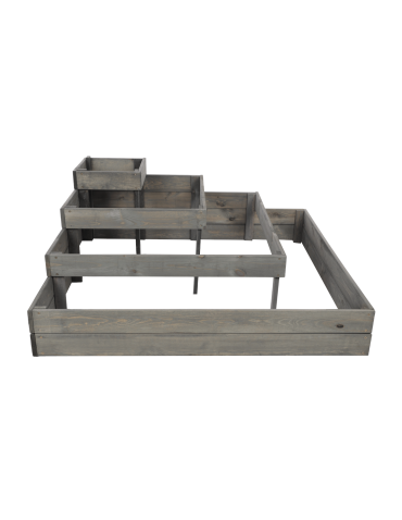 Uprawowe skrzynie ogrodowe- Warzywniaki- skrzynia do uprawy - Drewniana skrzynia narożna donica na warzywa warzywniak inspekt 45x120x120 - product 5