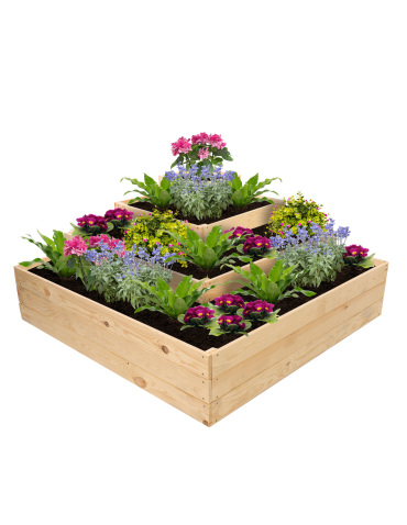 Narożna skrzynia podwyższana na warzywa drewniany warzywniak 54x120x120 EKO - product 2