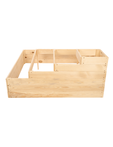 Uprawowe skrzynie ogrodowe- Warzywniaki- skrzynia do uprawy - Narożna skrzynia podwyższana na warzywa drewniany warzywniak 54x120x120 EKO - product 4