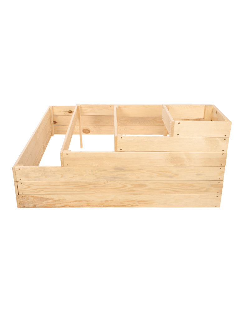 Uprawowe skrzynie ogrodowe- Warzywniaki- skrzynia do uprawy - Narożna skrzynia podwyższana na warzywa drewniany warzywniak 54x120x120 EKO - product b2b.wamar.biz 4