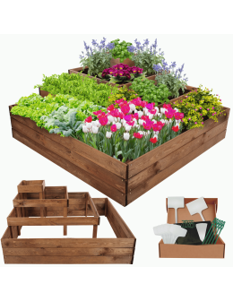 Narożna skrzynia podwyższana na warzywa drewniany warzywniak 54x120x120 EKO