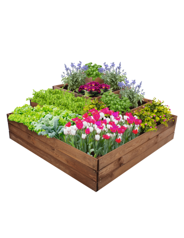 Narożna skrzynia podwyższana na warzywa drewniany warzywniak 54x120x120 EKO - product 2