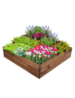 Narożna skrzynia podwyższana na warzywa drewniany warzywniak 54x120x120 EKO - product 2