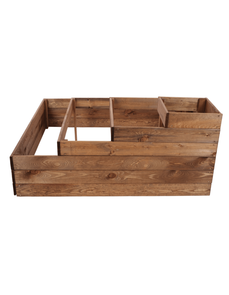 Uprawowe skrzynie ogrodowe- Warzywniaki- skrzynia do uprawy - Narożna skrzynia podwyższana na warzywa drewniany warzywniak 54x120x120 EKO - product b2b.wamar.biz 4