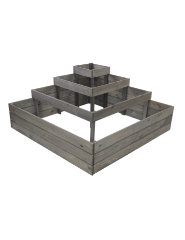 Uprawowe skrzynie ogrodowe- Warzywniaki- skrzynia do uprawy - Narożna skrzynia podwyższana na warzywa drewniany warzywniak 54x120x120 EKO - product 3